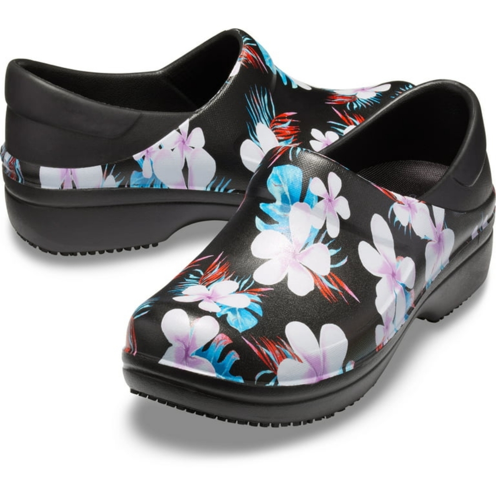Crocs Neria Pro II Graphic Clogs Tropical Floral Size 7